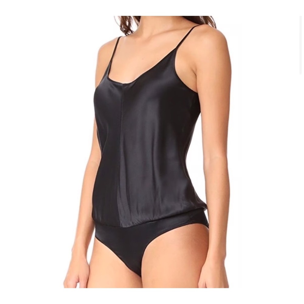 Alexander‎ Wang Cami Black Silk Bodysuit Sleeveless Women's Size 0